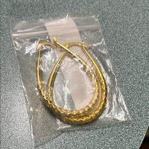 Chic Textured Gold Hoop Earrings